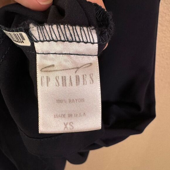 CP Shades Oversized Rayon Shirt Dress Womens Sz XS Navy Blue Pockets Minimalist - Picture 6 of 10